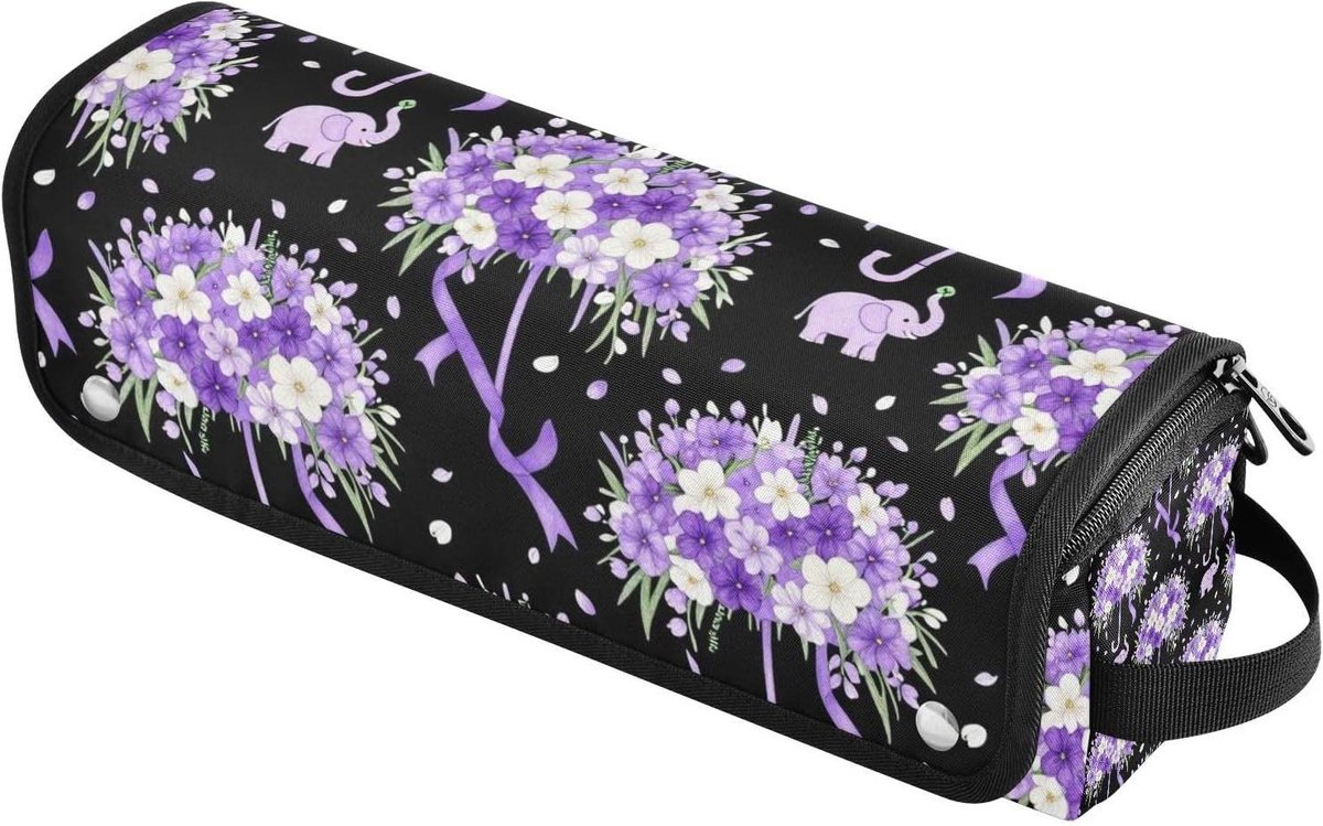 Reistas Haargereedschap - Opbergtas Stijltang - Styling Tools - Hittebestendige Mat - 37 x 10 cm - Paars