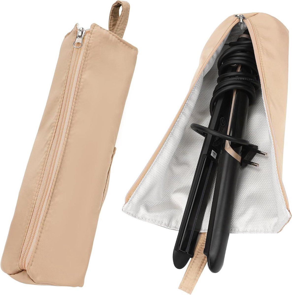 Reistas Haargereedschap - Hittebestendige Mat - Styling Beschermen - Opvouwbaar Ontwerp - 30 cm - Abrikoos