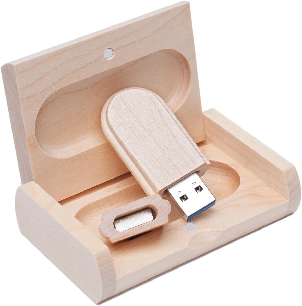 8GB 3.0 Esdoornhout USB-flashdrive met houten doos