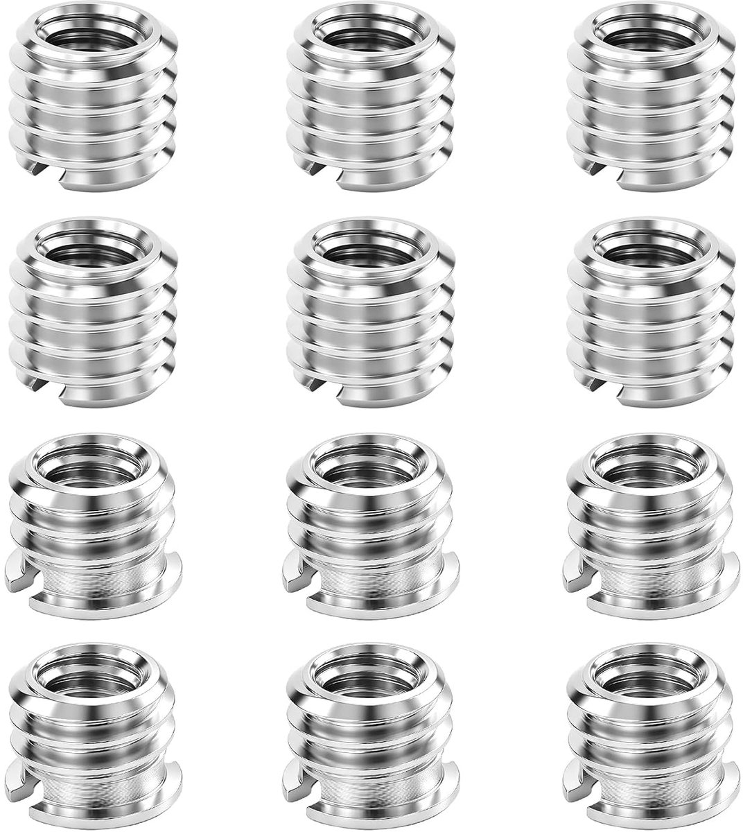 Schroeven, zilver, draagbare statiefschroefadapter, camerastatief-schroefadapter, roestvrij staal, reduceermoer, schroefdraadhuls, voor microfoonstandaard