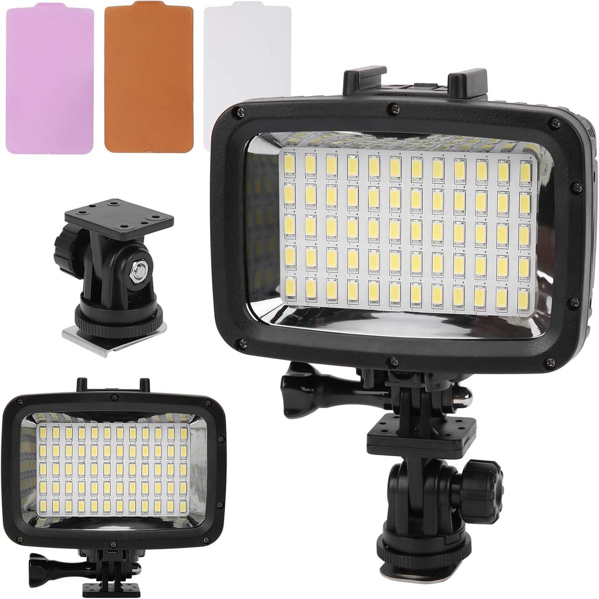 LED-vullicht, 40m (131,2ft) Duikfotografie Invullicht, Waterdicht LED-videolicht Invullicht Duiken Onderwaterlicht, voor Camera/Statief/Selfie-stick