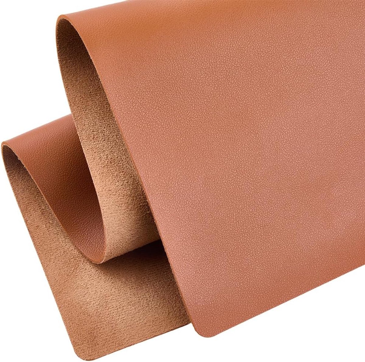 60 cm x 33 cm x 1,5 mm bruine PU lederen plaat krasbestendig kunstleder zacht waterdicht gereedschapsleer vierkant synthetisch effen kunstsuède roll vinyl doe-het-zelf