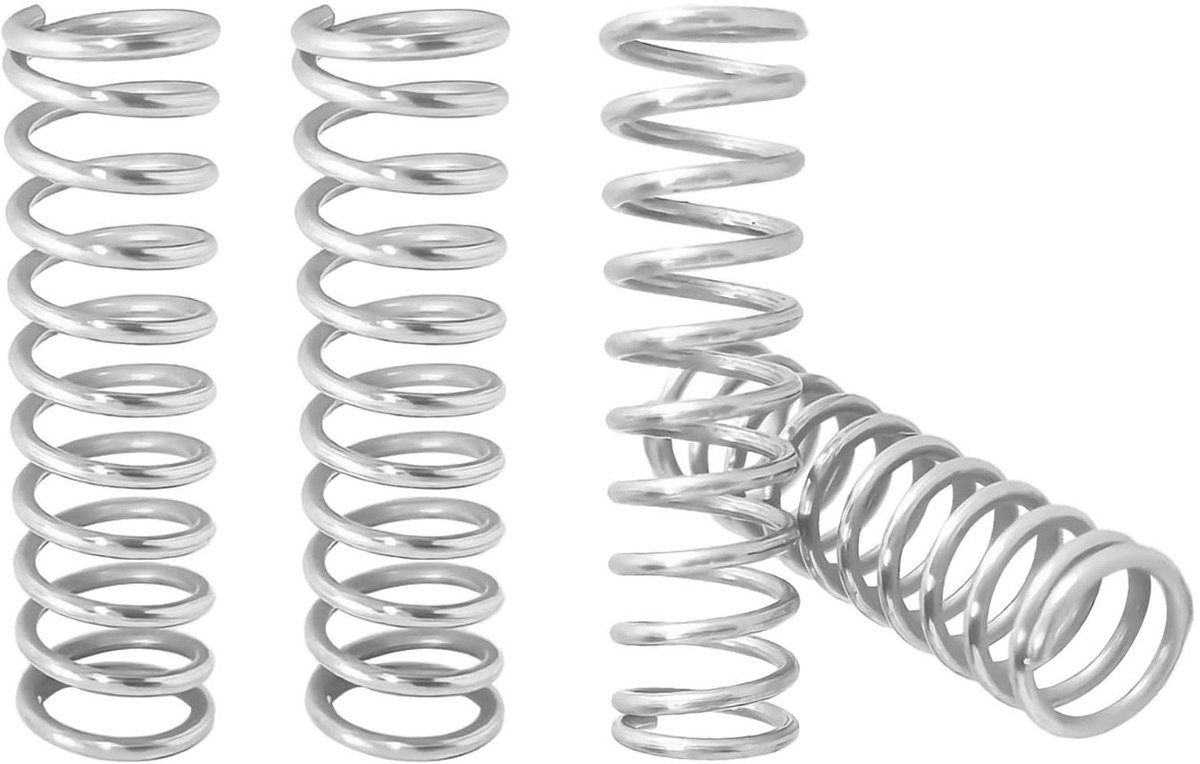 Compressieveren Set - Metalen Spiraalveren - Reparatie Onderdelen - Roestvrij Staal 304 - 10 Stuks - Zilverkleurig