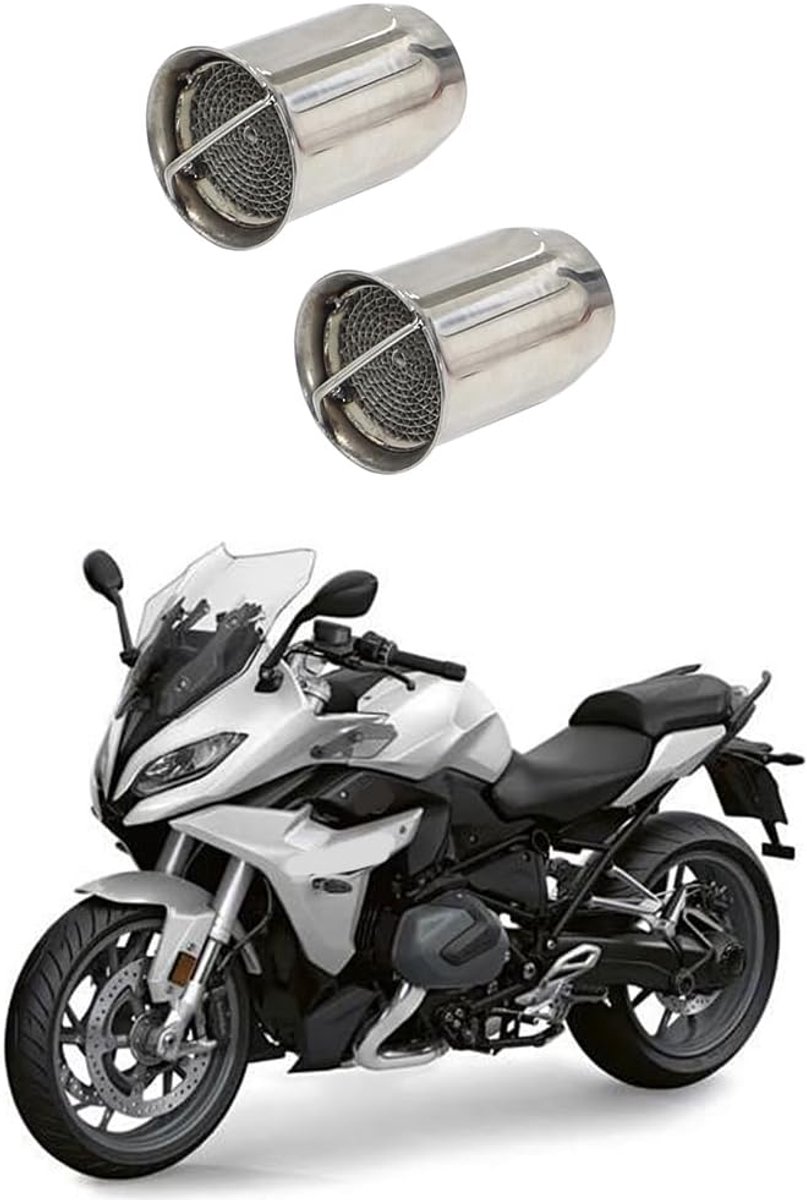 2 stuks DB Killer Universal Motorbike Geluid Geluid Vermindert Uitlaatdemper Motorfiets Uitlaatdemper van Roestvrij Staal