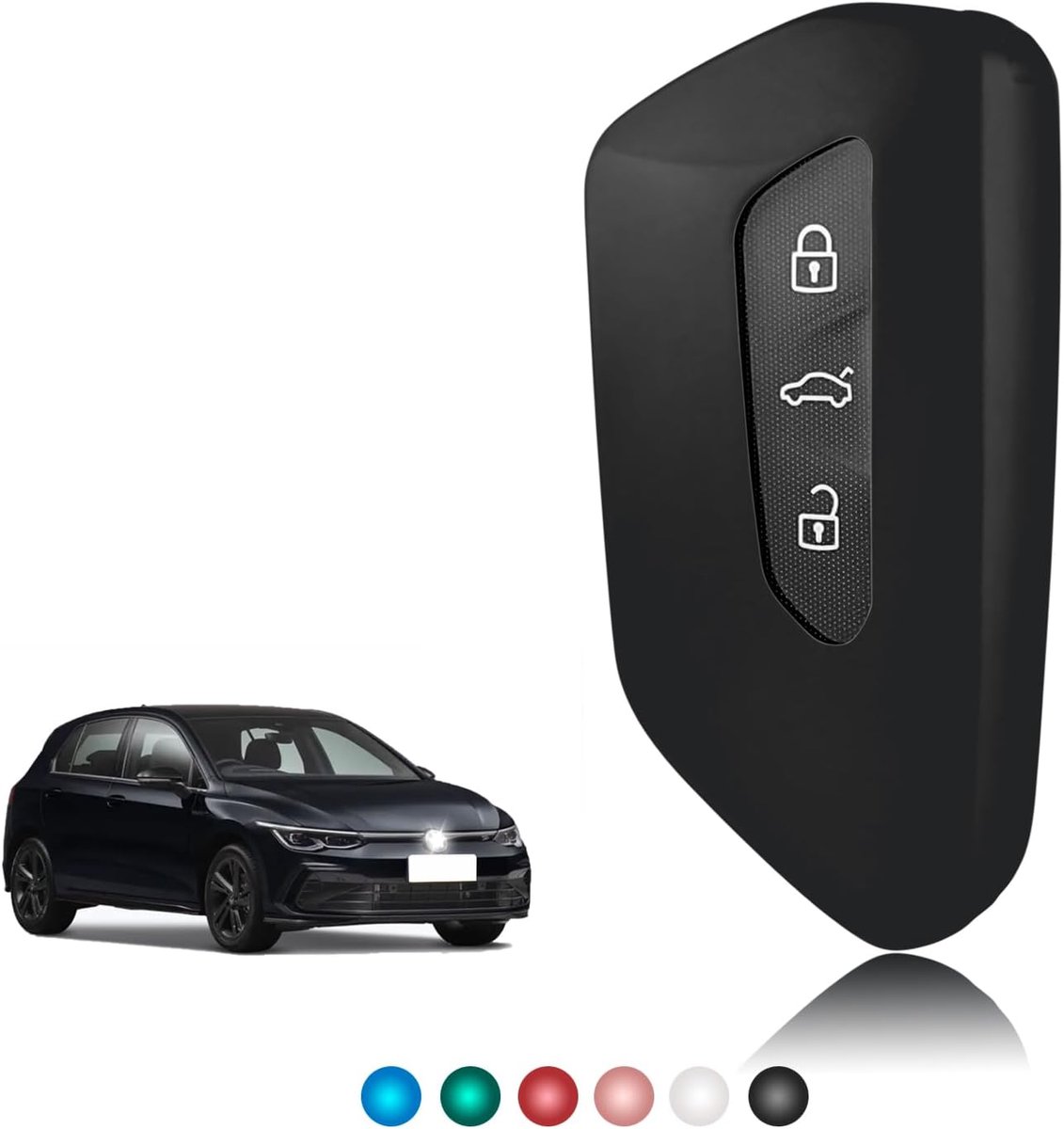 Sleutelhoes TPU Glanzend Transparant, Autosleutelhoes Sleutel Cover Geschikt voor VW Volkswagen Cupra Formentor Born Golf 8 Seat Leon MK4 Ibiza Ateca Skoda Kodiaq Fabia Enyaq Octavia
