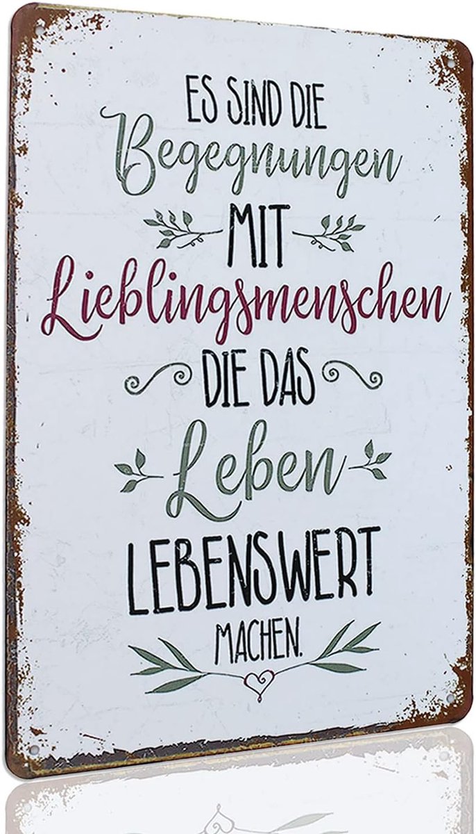 Sind Die ontmoetingen mit Lieblingsmenschen Die Leben Lebenswert machen Vintage metalen bord poster muurschild muur decoratie metalen bord deurplaat