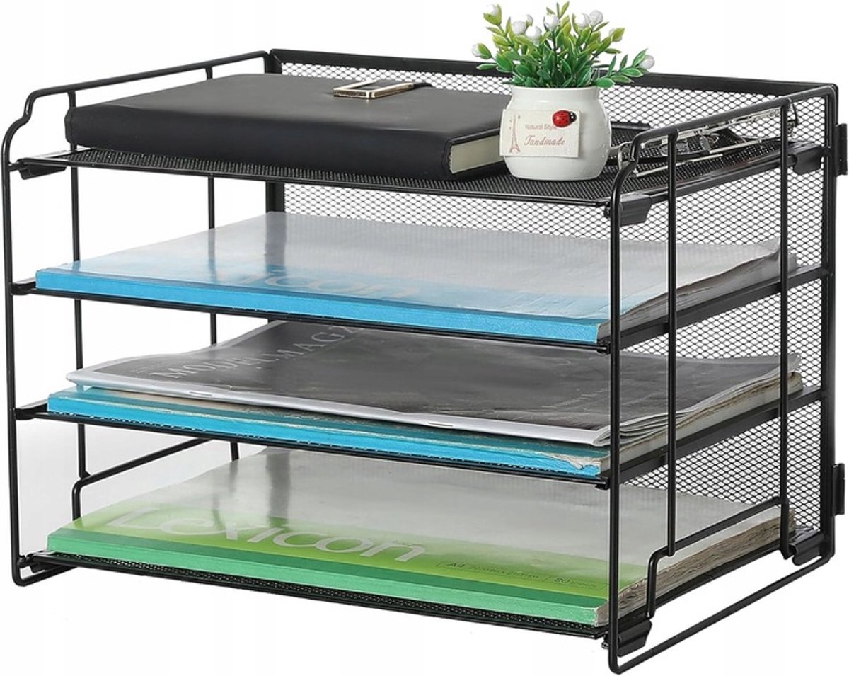 Metalen Office Organizer voor 4 Documentenlades