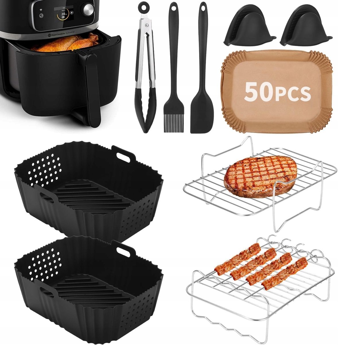 Airfryer Accessoires Set - Siliconen Bakvorm Herbruikbaar