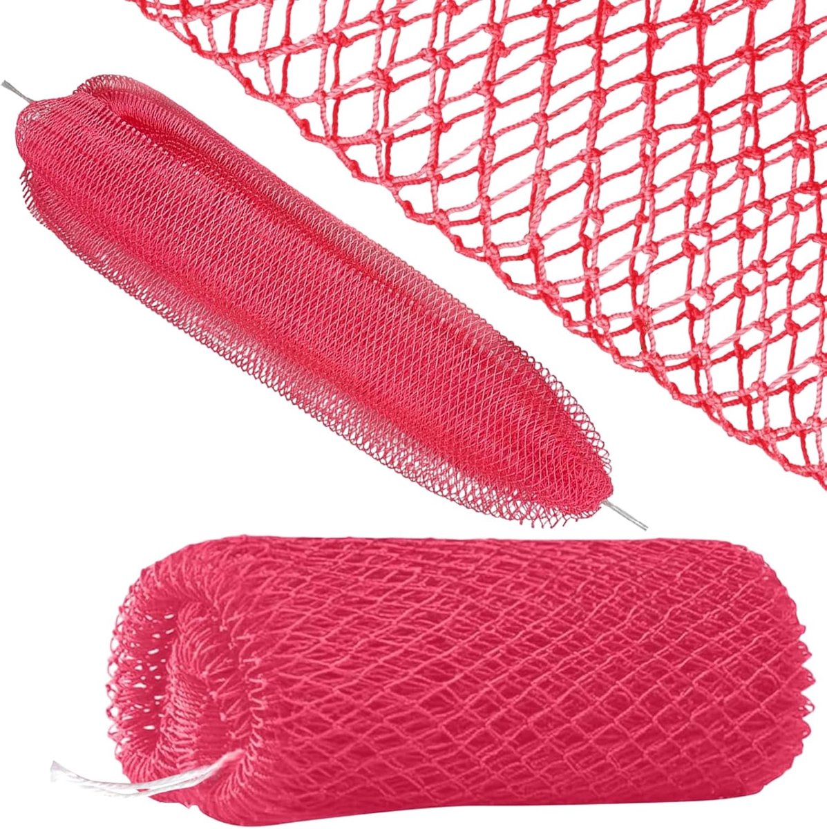 Afrikaanse douchenet - roze - peeling-spons - revitaliseert de huid - ShopVlot