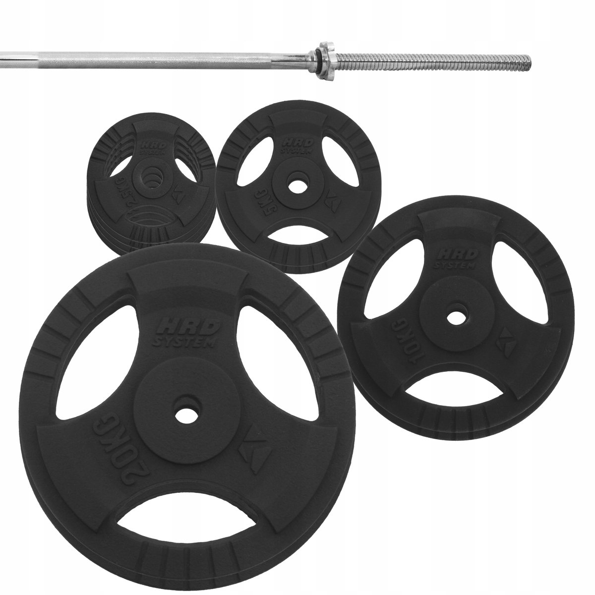 Merkloos 87 kg Gietijzeren Halterset met Rechte Barbell 180cm