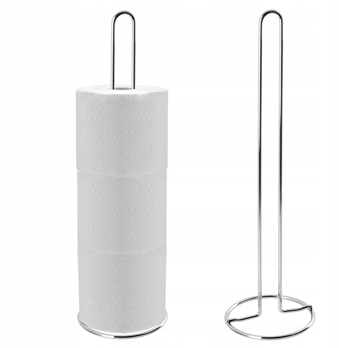Merkloos Toiletrolhouder Vrijstaand Zilver Chroom