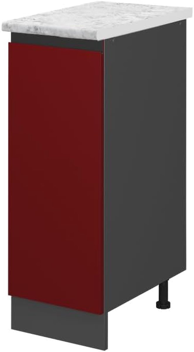Keukenkast Apothekerskast - Onderkast Keuken - Keuken Organiseren - Greeploos Design - 30 cm Breed - Rood