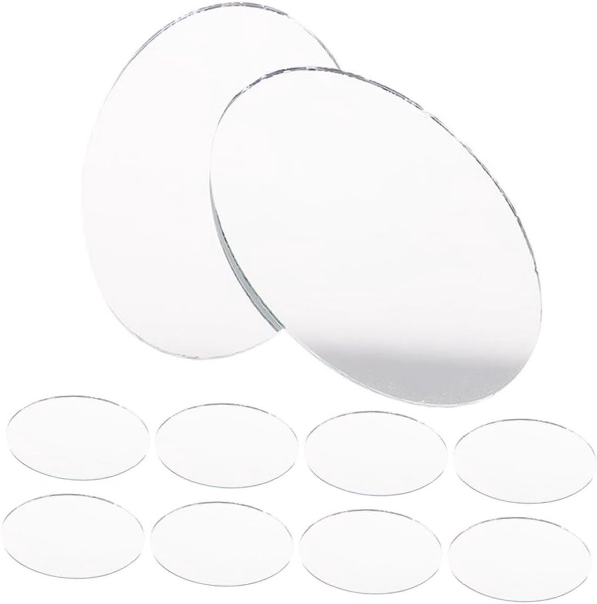 Ovale glazen spiegel lenzen 5,5 x 3,5 cm - Lichtgewicht DIY craft spiegel - ShopVlot