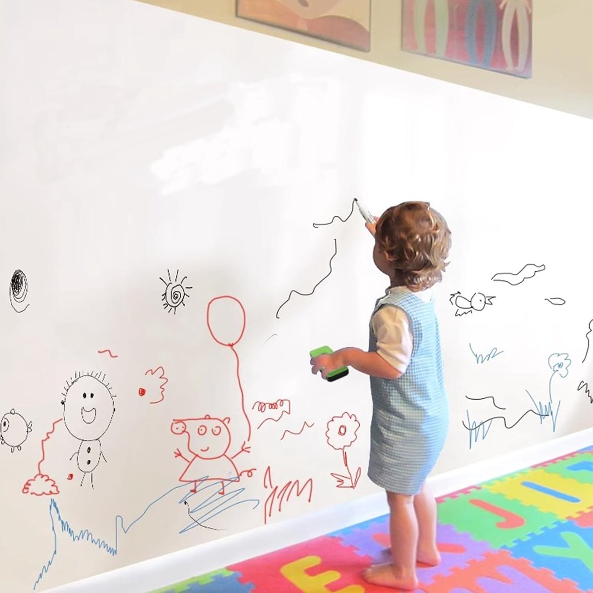 Whiteboard sticker zelfklevend - witte folie - eenvoudig aan te brengen - ideaal voor creatief schrijven - ShopVlot
