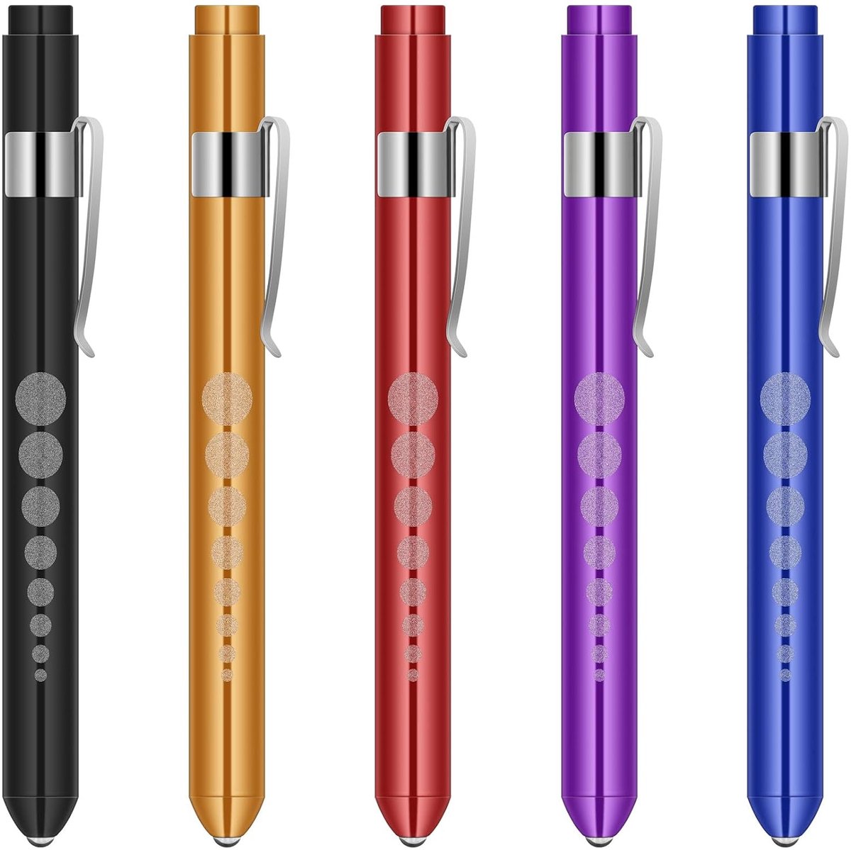 Diagnostische Lamp - 5-Pack LED Penlampen - Aluminium - Handige grip met pocketclip - ShopVlot
