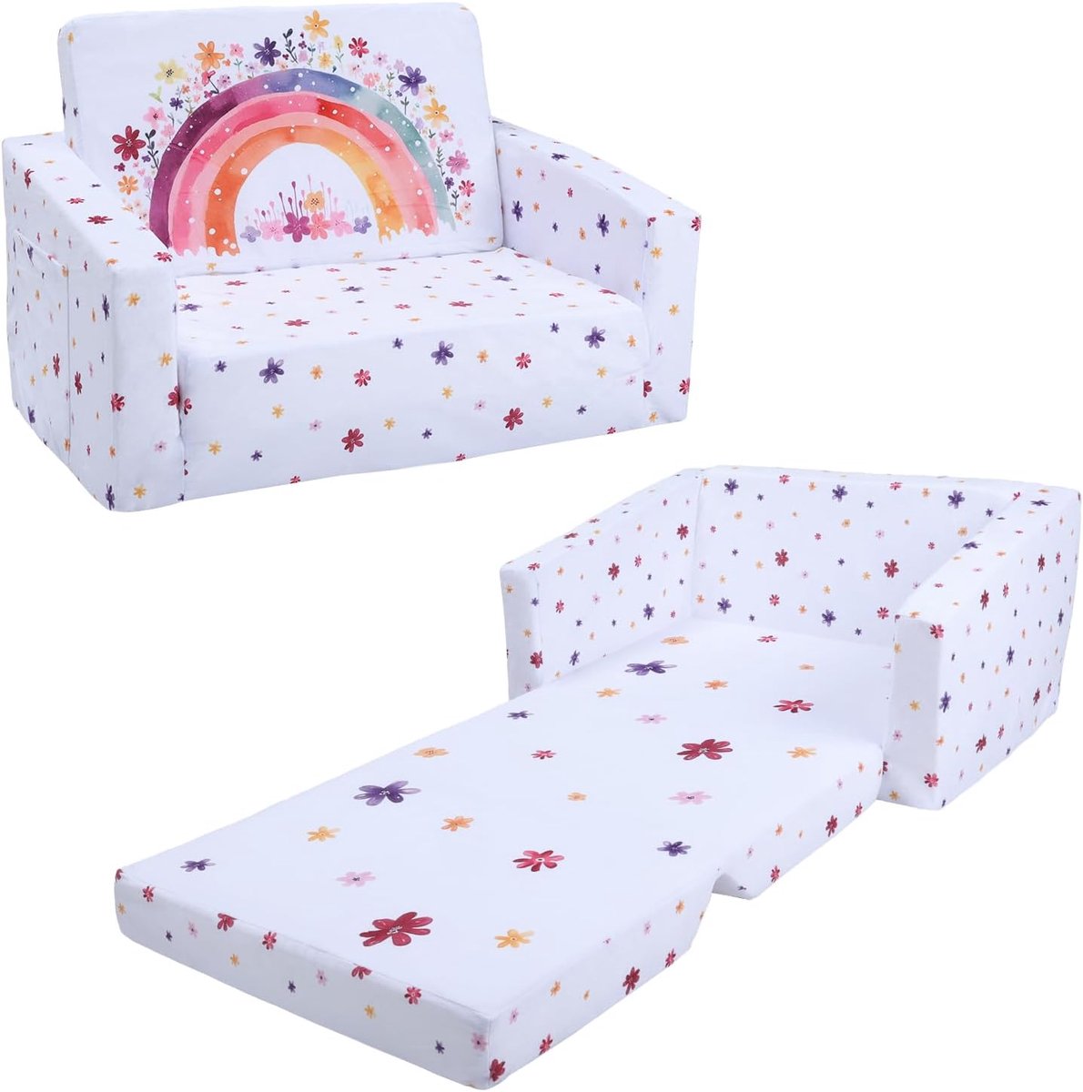 Kindersofa 2-in-1 - Opvouwbare stoel - Comfortabele sofa bed met tas - Perfect voor slaapkamer en speelkamer - ShopVlot