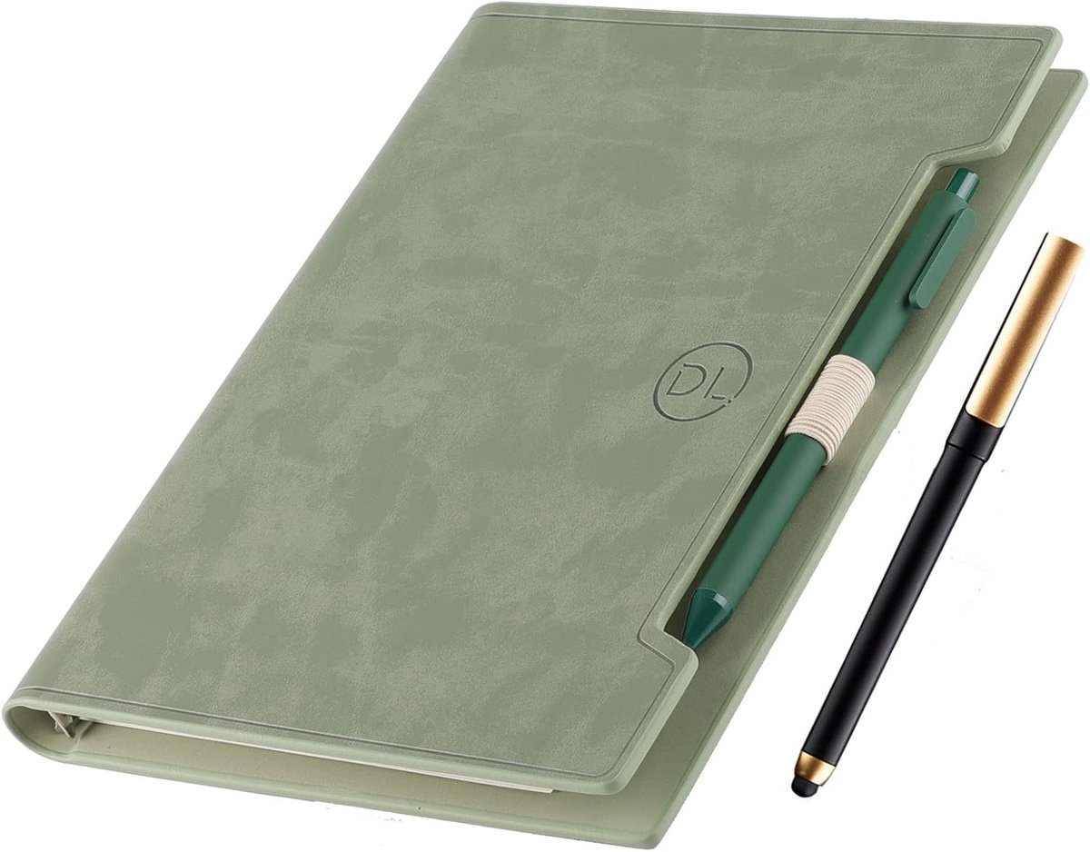 Notitieboek A5 - Herbruikbaar met gelijnde pagina's - PU leer met penhouder - Perfect voor persoonlijke notities - ShopVlot