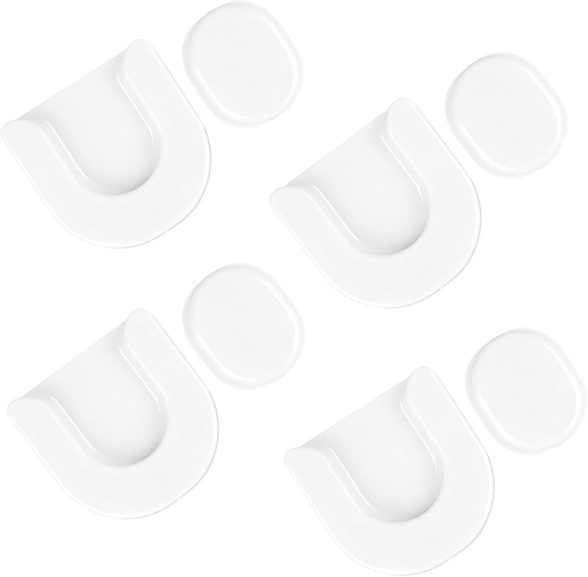 Afstandsbedieningshouder set van 4 - zelfklevend - ultradun 9 mm - stabiele bevestiging - ShopVlot
