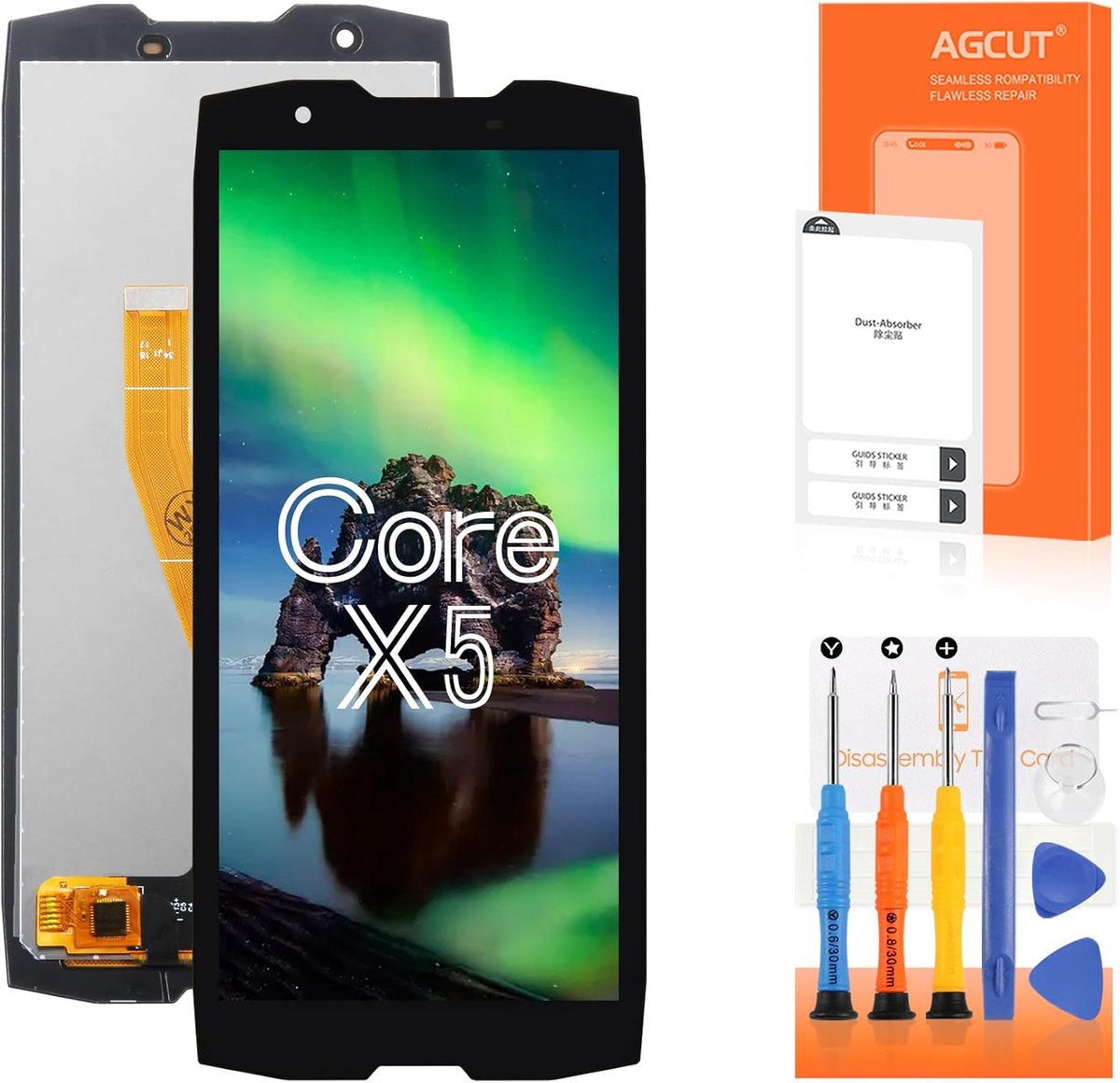 LCD-scherm voor Crosscall Core X5 - Vervangingsscherm - Inclusief reparatie kit - Eenvoudig zelf te installeren - ShopVlot