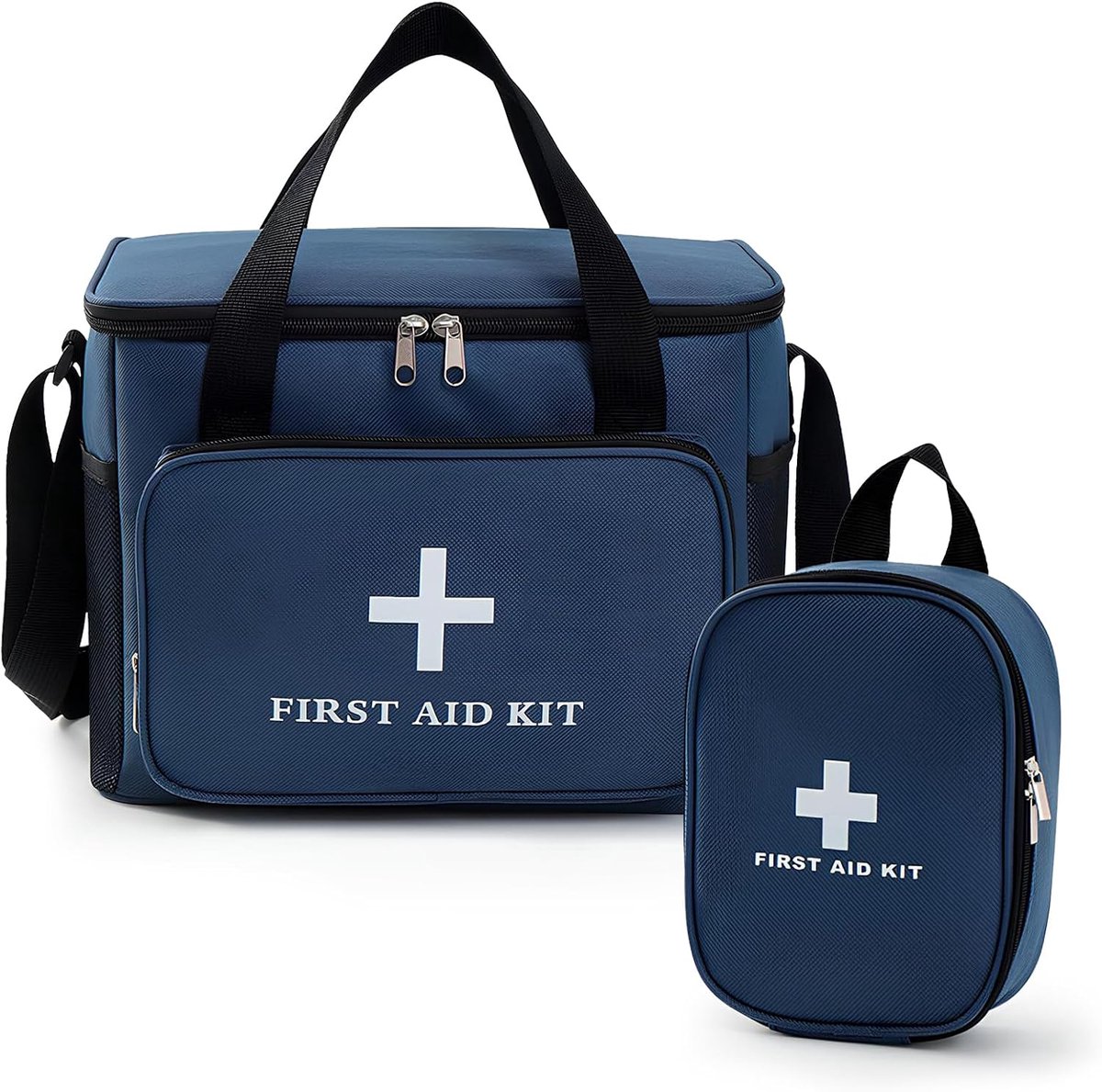 Eerste Hulp Tas 2 Stuks - Blauw met Schouderband - Dubbele Laag - Handig voor onderweg - ShopVlot