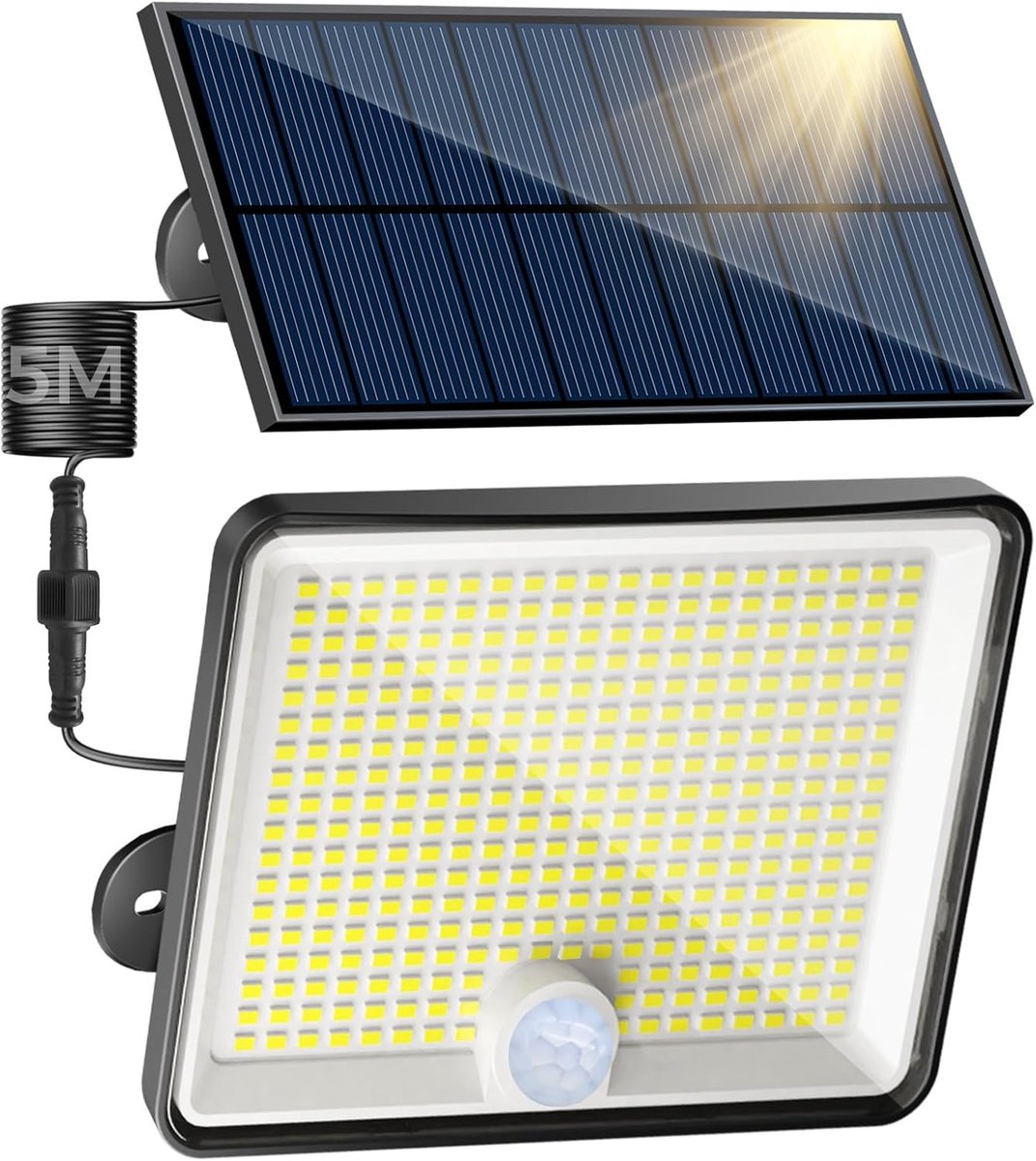 LED buitenverlichting met bewegingssensor - 348 super heldere lampen - IP65 waterdicht - ideaal voor tuinverlichting - ShopVlot