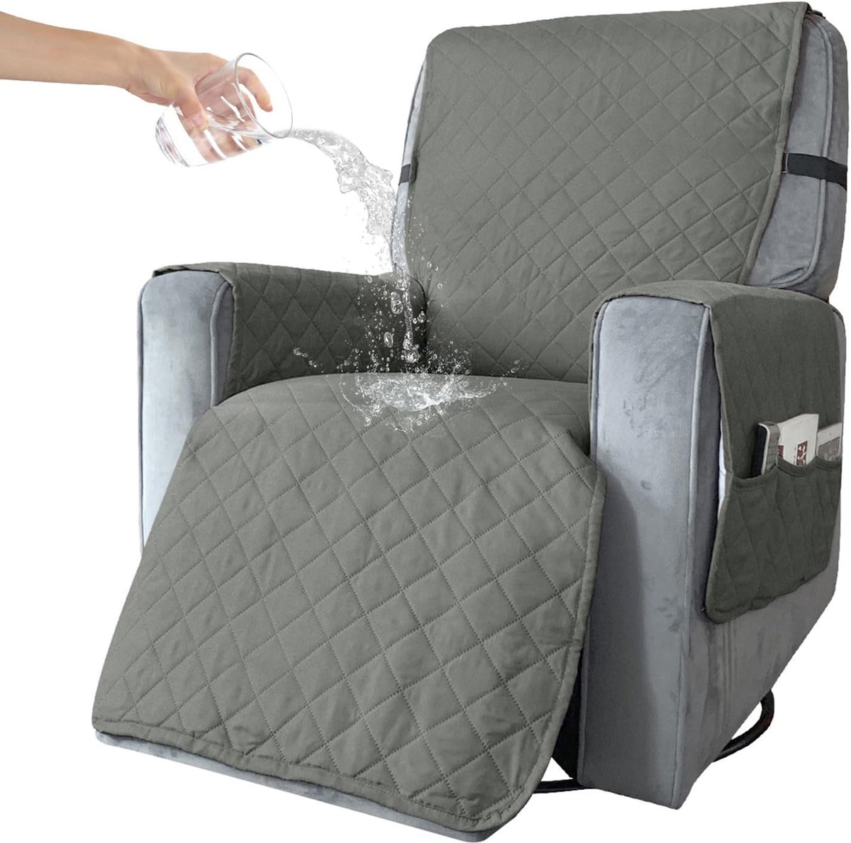 Recliner Protectors Cover S - Lichtgrijs - Soft Padded - Bescherming voor huisdieren - ShopVlot