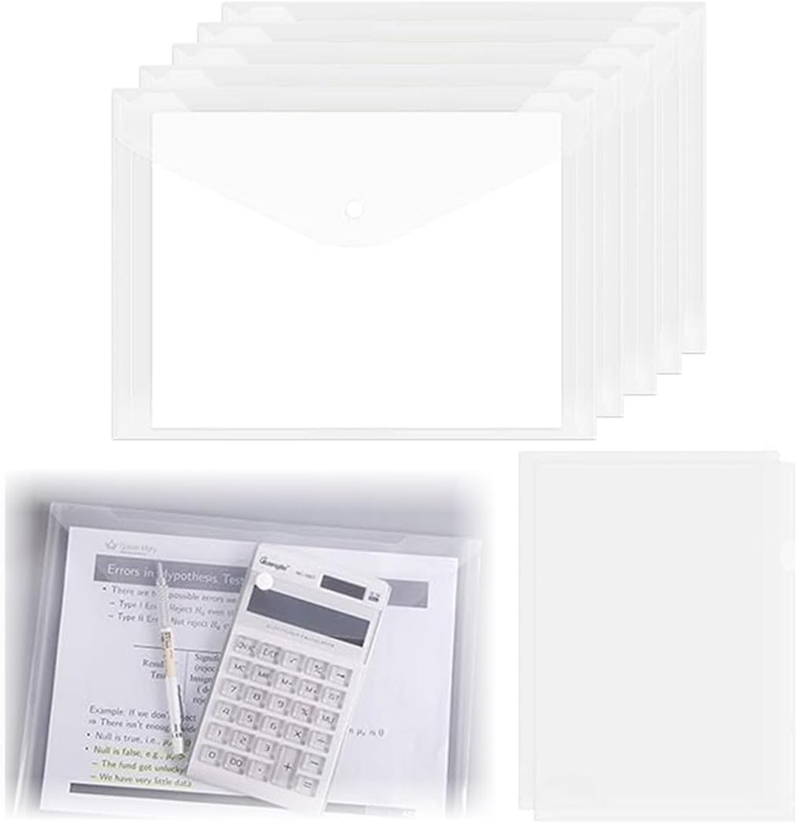A4 documentmap 7 stuks - transparante mappen - robuust materiaal - ideaal voor organisatie - ShopVlot