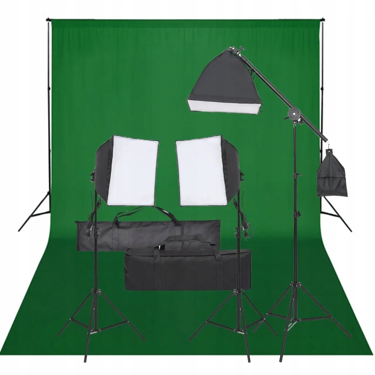 Professionele fotostudioset: 5600K 100W softboxen, 40x40cm, 78-210cm