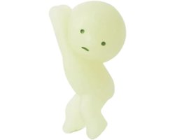 ZipperBite Zippertrekker - Glow in the Dark - Smiski Hangend Figurtje - Leuk voor elke tas - ShopVlot