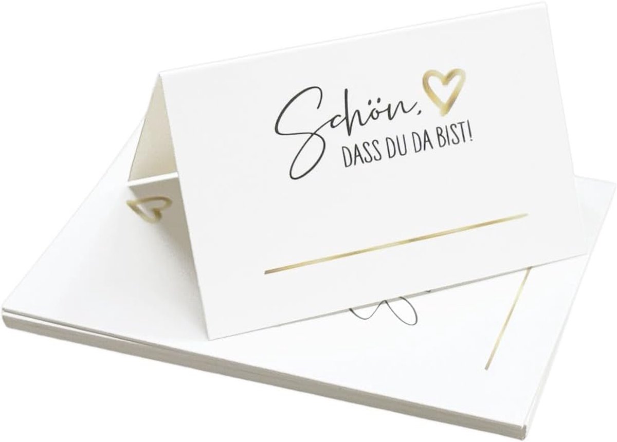 Plaatskaarten 15 stuks - vouwbaar - hoogwaardig kraftpapier - perfect voor feesten - ShopVlot