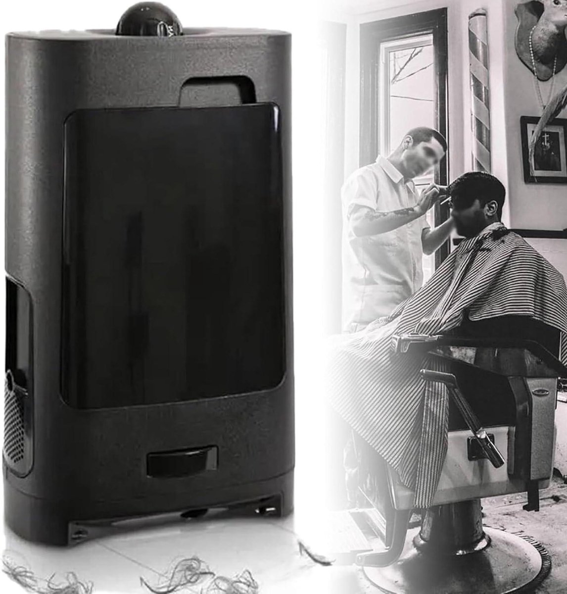 Kapsalon Stofzuiger - Haar Stofzuiger Reiniger - Salon Hygiëne - Contactloze Bediening - 53 x 30 x 18 cm - Zwart