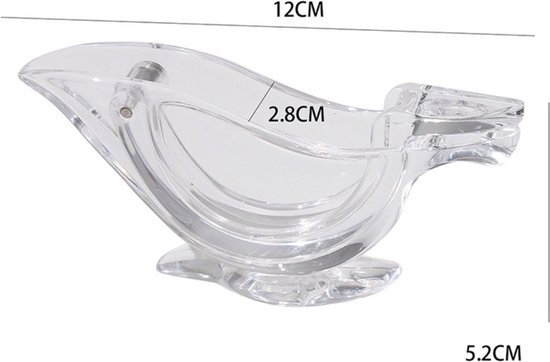 Citroenpers - Citruspers - Citroenknijper - Citroensap uitpersen - Limoenpers - Schijfje citroen persen - Lemon squeezer - Transparant - Kunststof - Jonyx van Jonyx — afbeelding 2