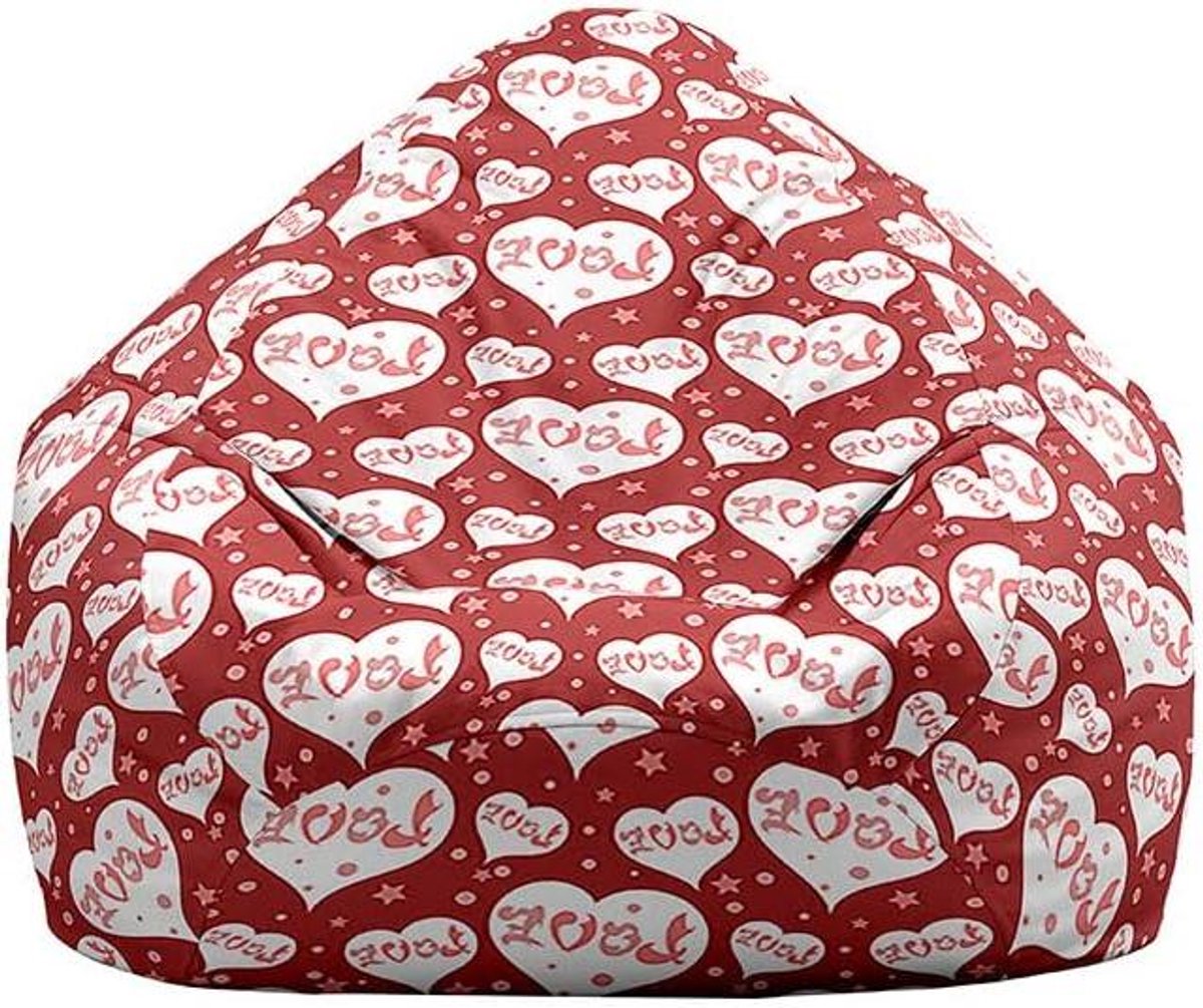 Zitzakhoezen - Stoelhoes Bankhoes - Speelgoed Opbergen - 2-in-1 Opslag en Stoel - 70x80cm - Rood