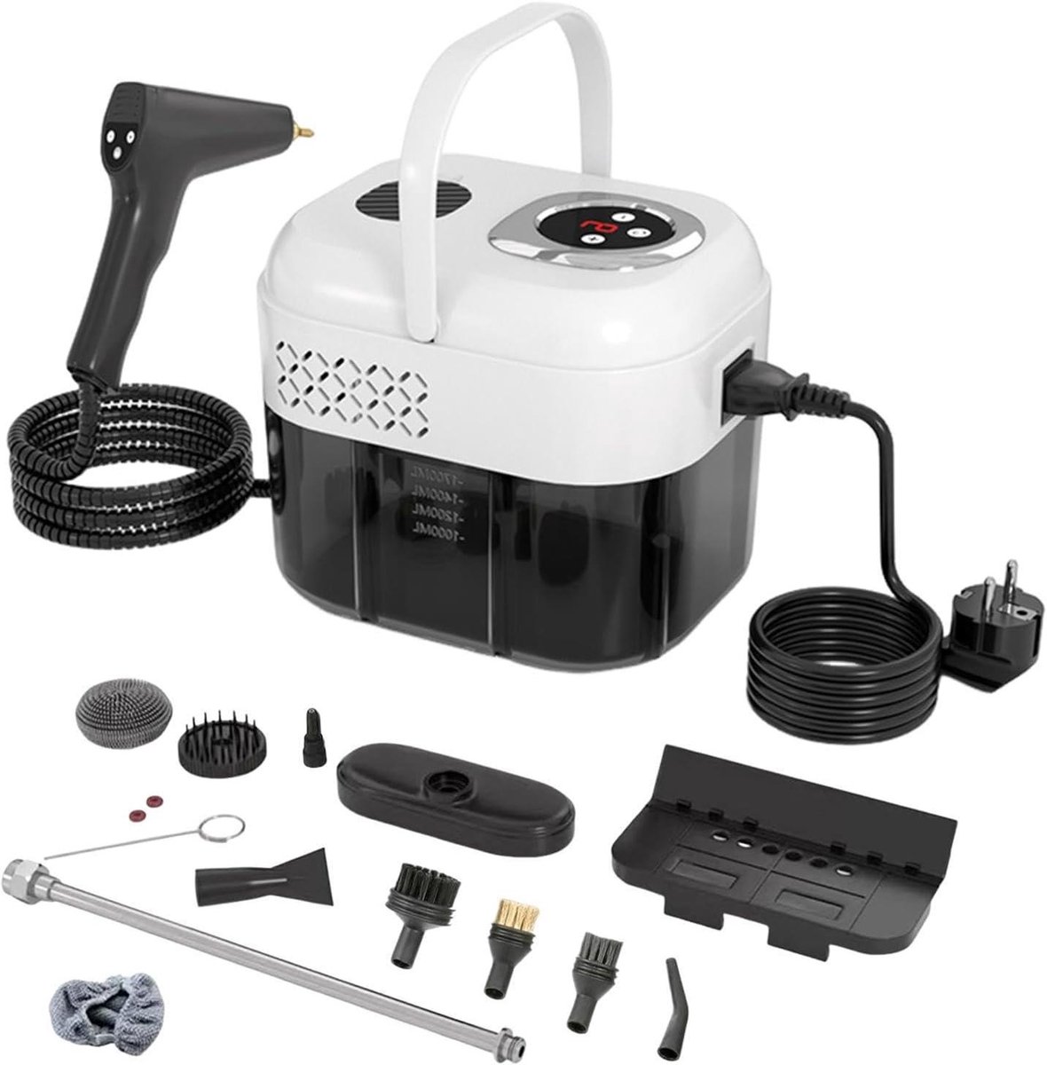 Handstoomreiniger - Stoomreiniger Draagbaar - Hygiënisch Huis - 6-Traps Temperatuur - 1700 ml - Wit