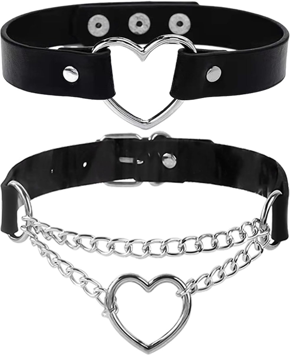 Halskettingen Hartvorm - Leren Chokers - Verstelbaar - Perfect voor Liefhebbers - SnelShoppen