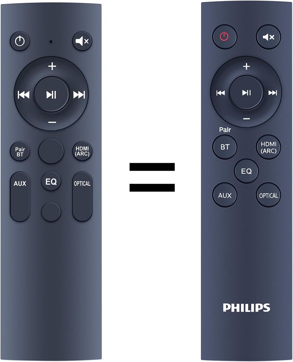 Afstandsbediening voor Philips TAB5105/12, TAB5305/12 - Nieuwe vervangende afstandsbediening - Direct gebruiksklaar - SnelShoppen
