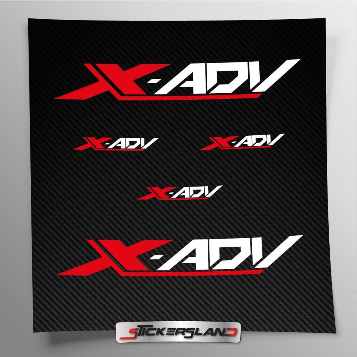 Stickerset compatibel met X-ADV sponsorhelm, persoonlijk, privé en decoratief gebruik, motorframestickers, aftermarket - ShopVlot