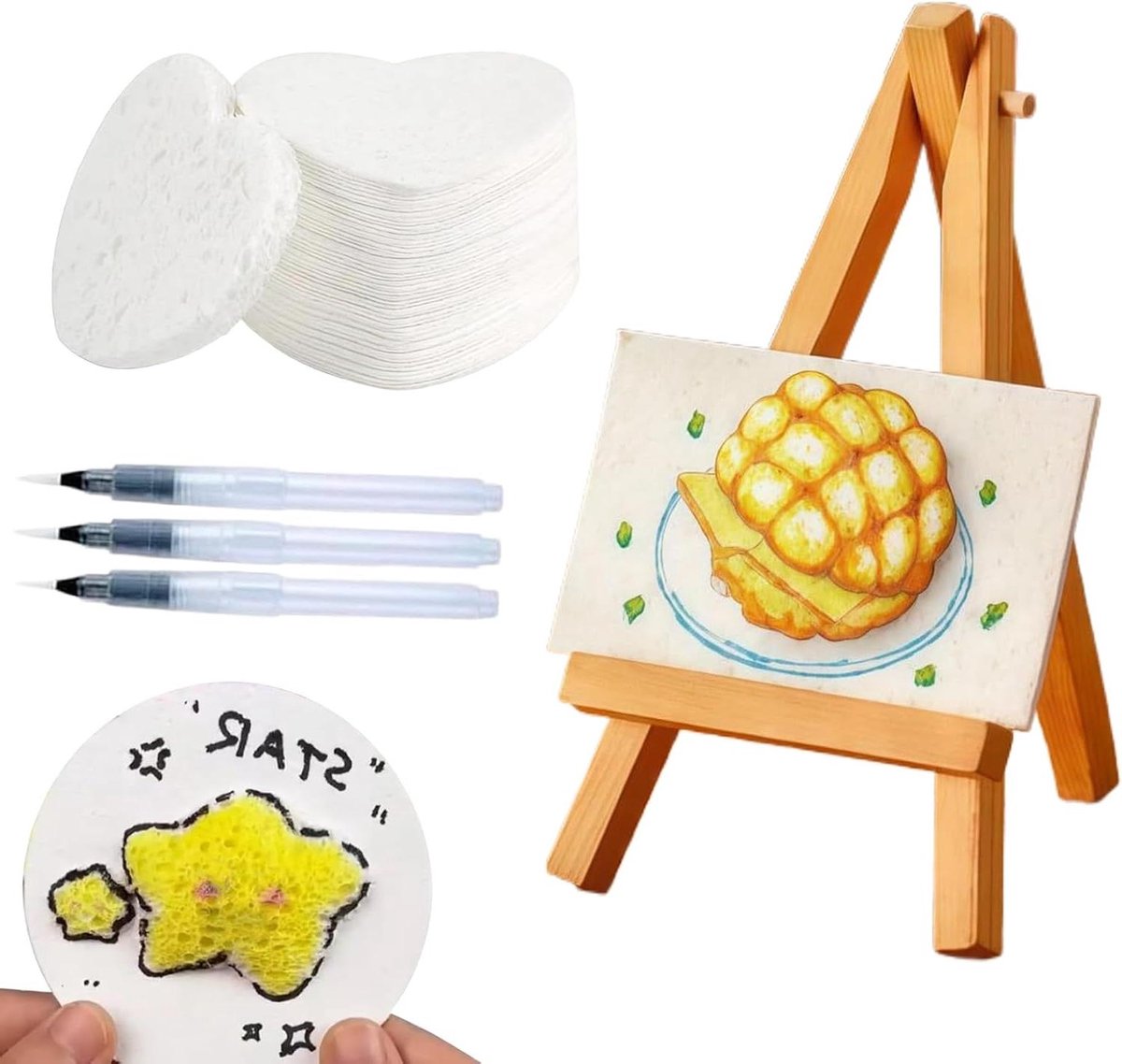 Structuurpapier Schuim - Knutselschuim Papier - Kinderen Knutselen - Wateractivering Textuur - 10 stuks - C-set
