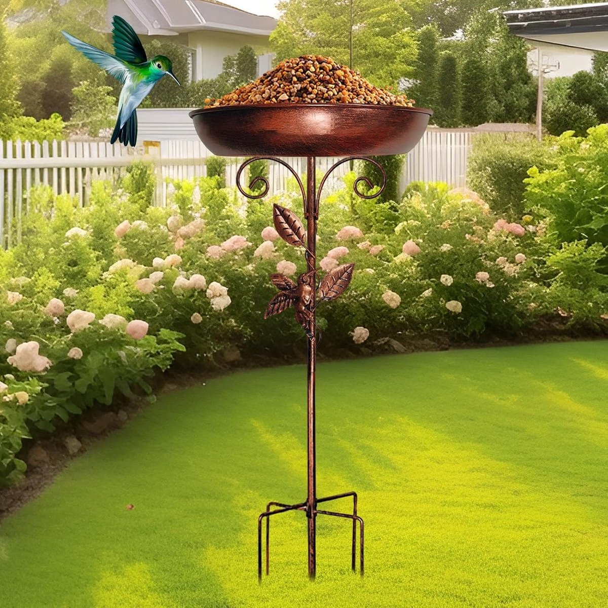 Vogelbad - Waterbak Vogels - Vogels Voeren - Roestvrij Metaal - 76x30.5 cm - Enkel kenmerk