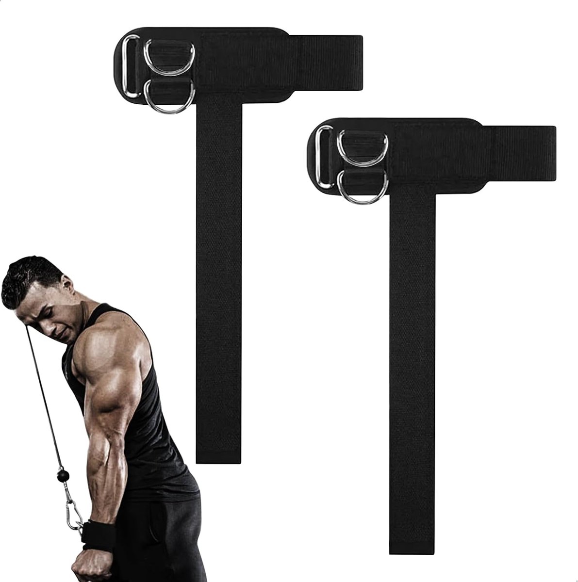 Polsbandages voor heren, gewichtsmanchetten voor de sportschool, fitnessstudio, gewichtheffen voor bodybuilding, gewichtheffen, deadlifts, 2 stuks