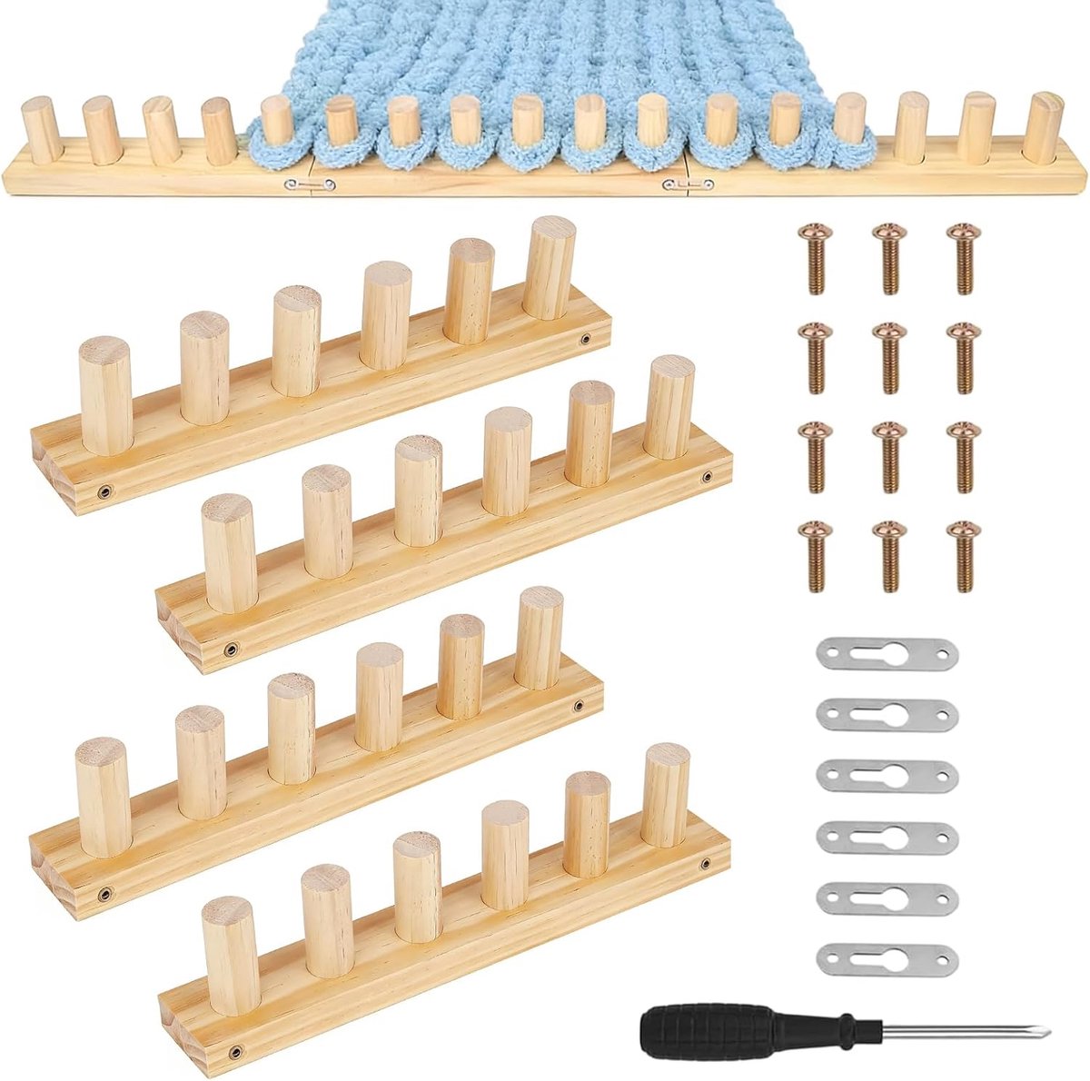 Dekbreisel voor dikke wol, 4 stuks, 120 cm