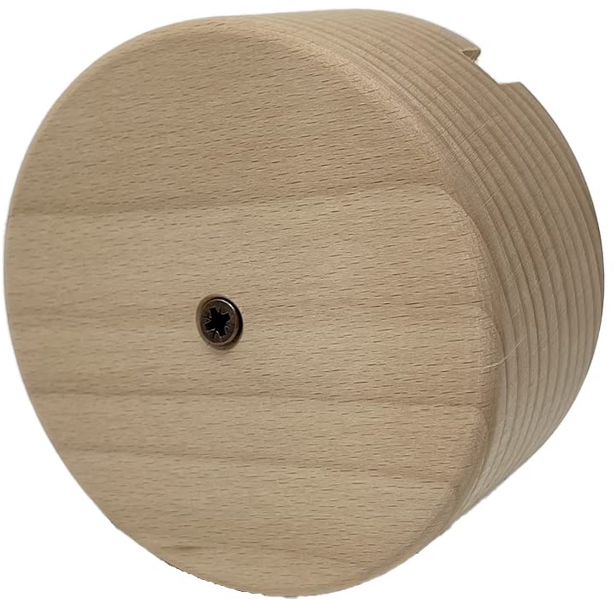 Opbergdoos van hout ø100 mm. 3 uitgangen, Opbouwdoos