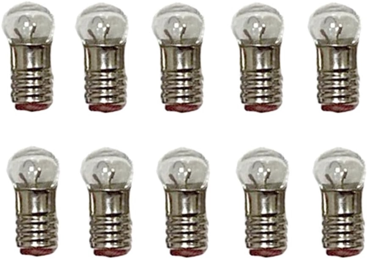 E5 mini gloeilamp 12V 50mA lamp lampen warm wit E5 E5.5 H0 geel G6X14mm (10)