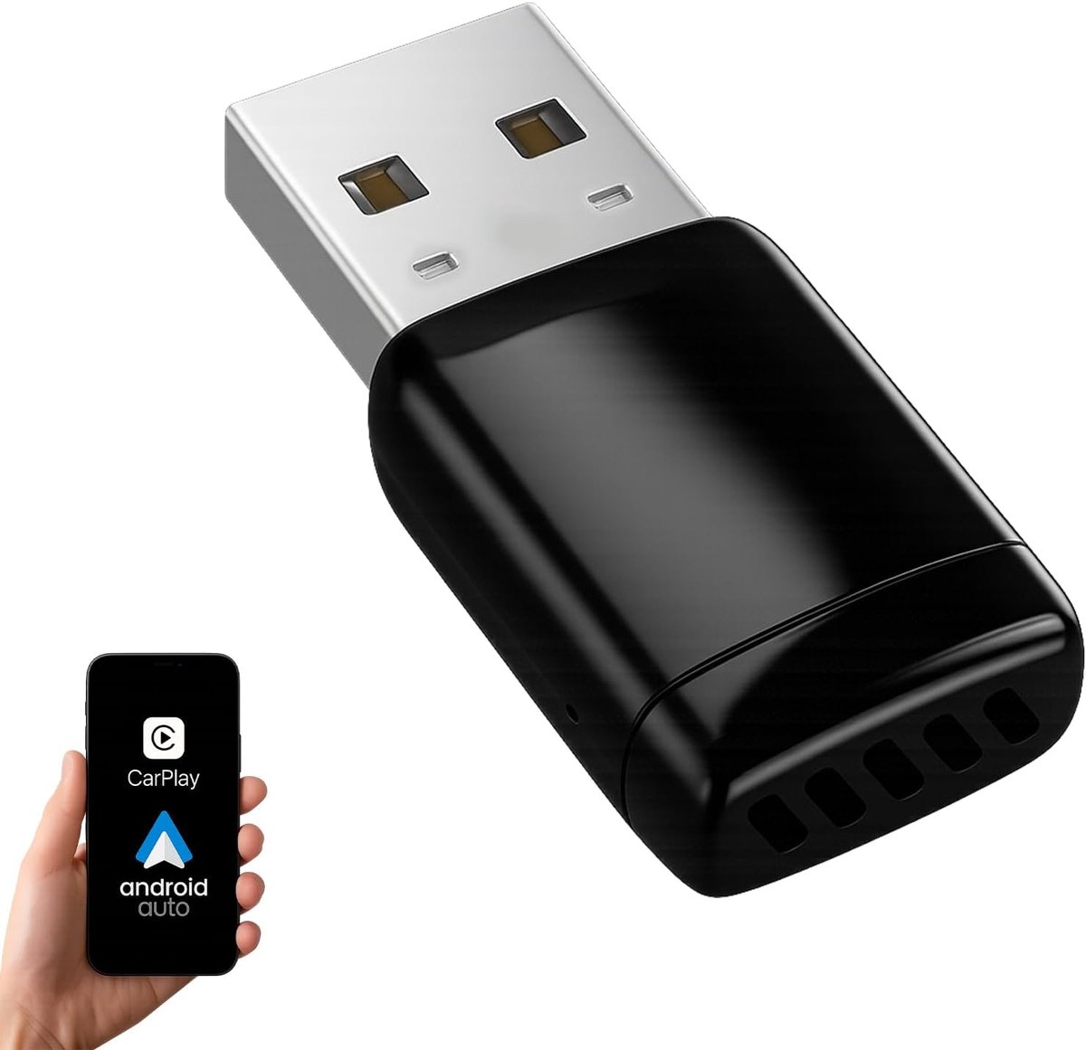 draadloze CarPlay & Android Auto Dongle 2 IN 1 Auto Connect Box, ondersteunt online updates bedraad naar draadloze adapter (Super Mini S31)