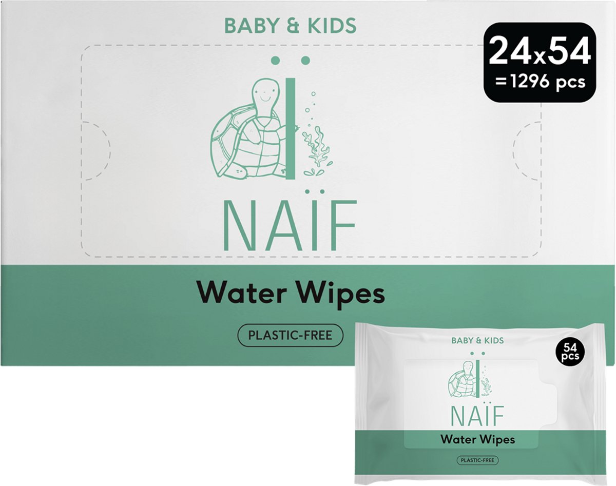 Naïf Sterke Waterwipes billendoekjes | 1296 stuks