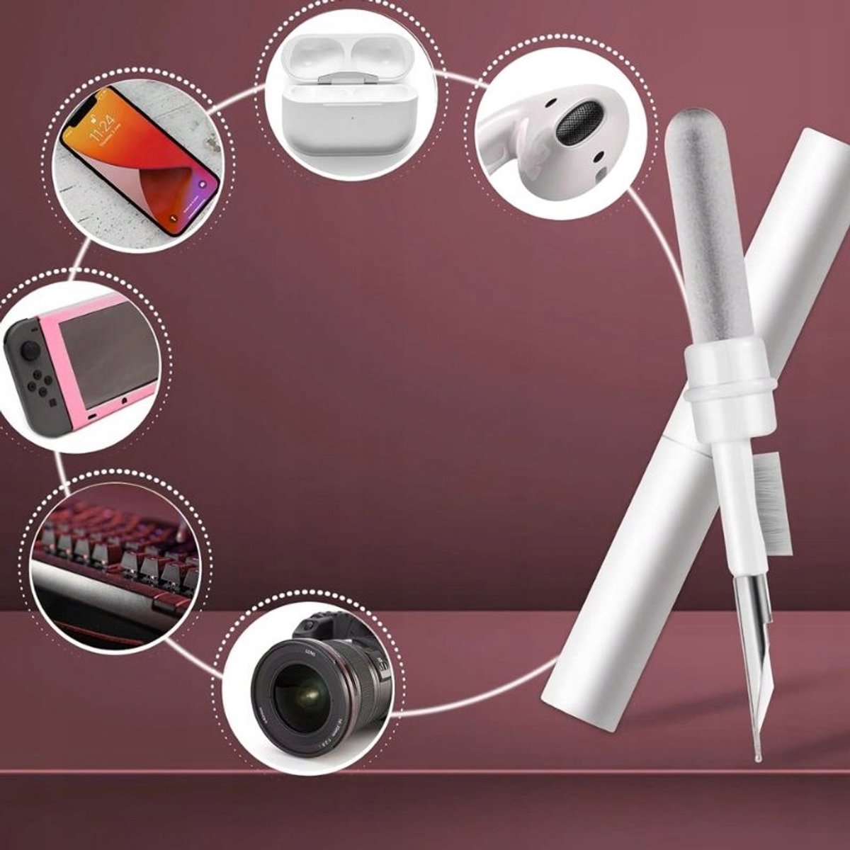 Multifunctionele Oorfoon & Telefoon Reinigingsset 3-in-1