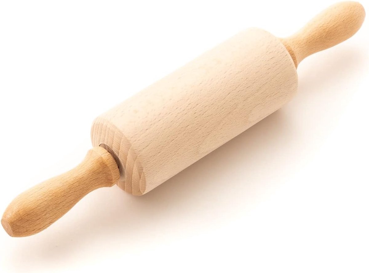 Kinder deegroller 23 cm - beukenhout - ideaal voor de keuken - perfect voor kleine koks - ShopVlot