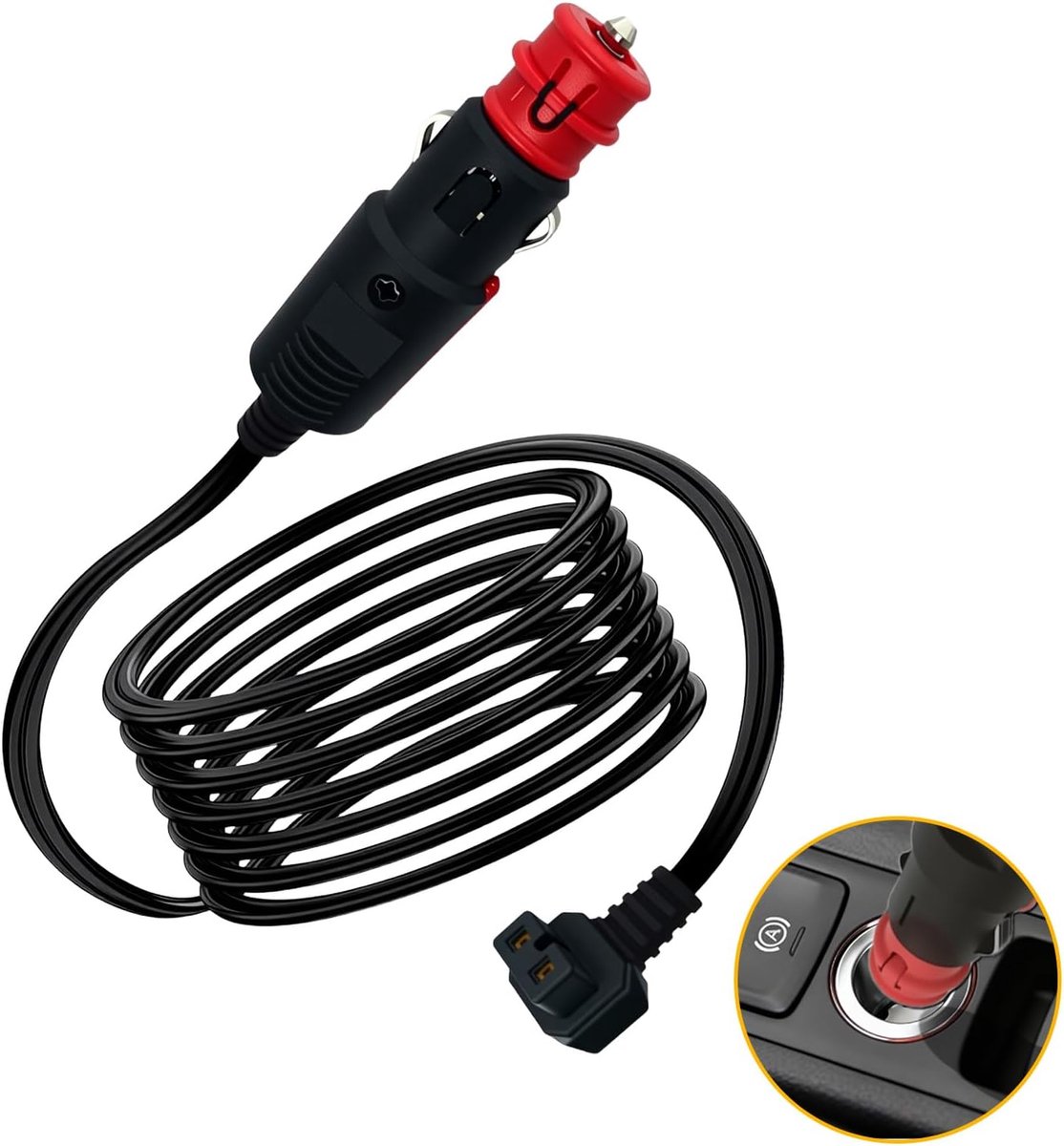 12V koelbox kabel 3.5m - vervangingskabel - sigarettenaansteker plug - ideaal voor auto- en kampeergebruik - ShopVlot
