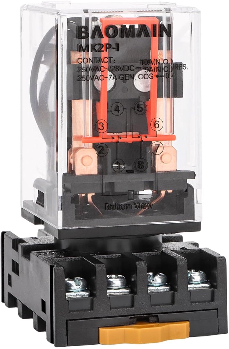 Power relais MK2P-I - AC 220V spoel - DPDT 8-polig - betrouwbaar schakelen - ShopVlot