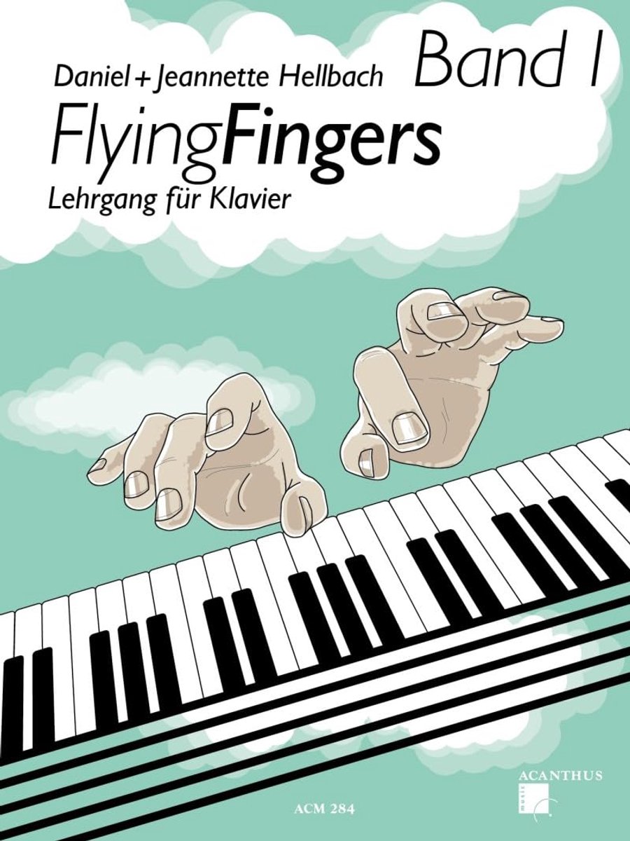 Piano lesboek Flying Fingers Band 1 - Lehrgang voor beginners - Inclusief notenboek en potloden - Leer snel spelen - ShopVlot